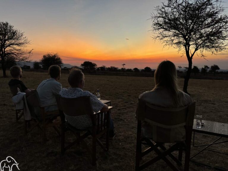 sundowner met gasten van droomreis tanzania