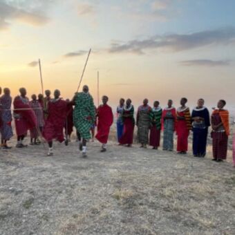 Dansende masai krijgers