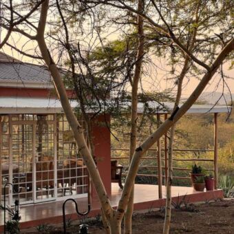 lodge met mooi uitzicht