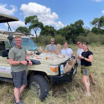 lunch in de bush van Tarangire