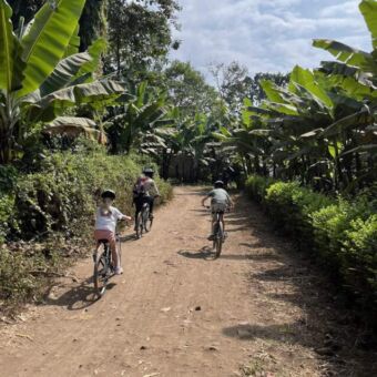 Moutainbiken door de bananenplantages