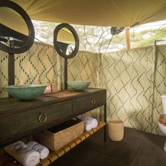 Badkamer in de green camp